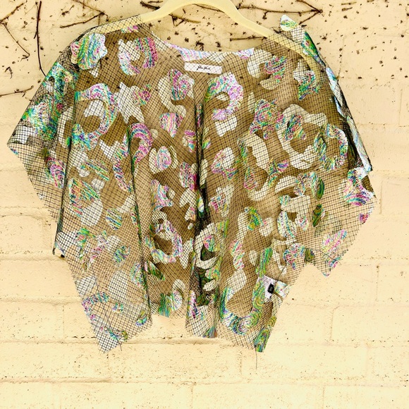 Julian David Net a Porter sheer crop blouse - Picture 4 of 8